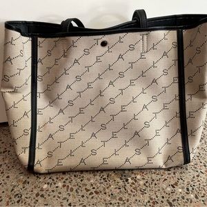 Stella McCartney beige and black monogram eco tote